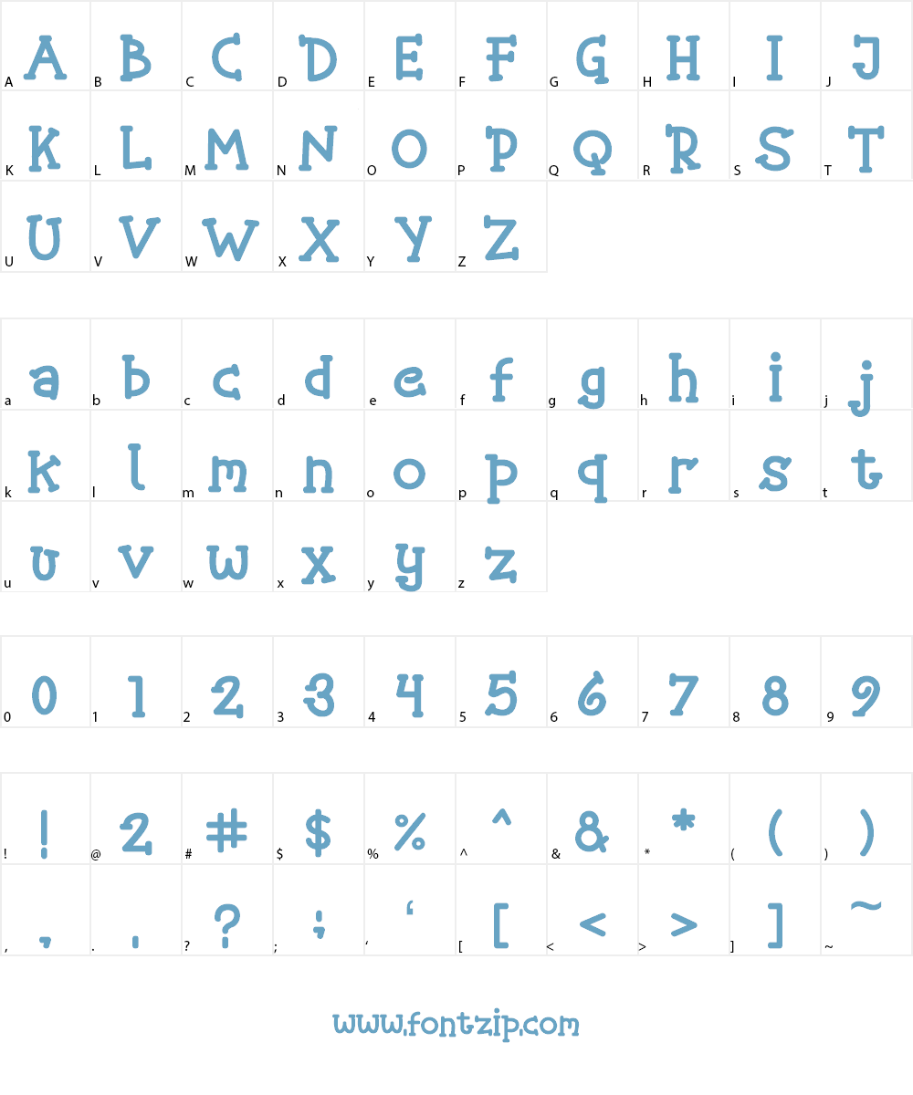 East Djakarta Font Character