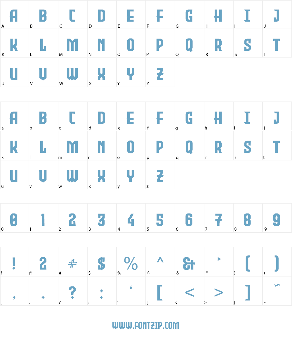 Evil Empire Font Character