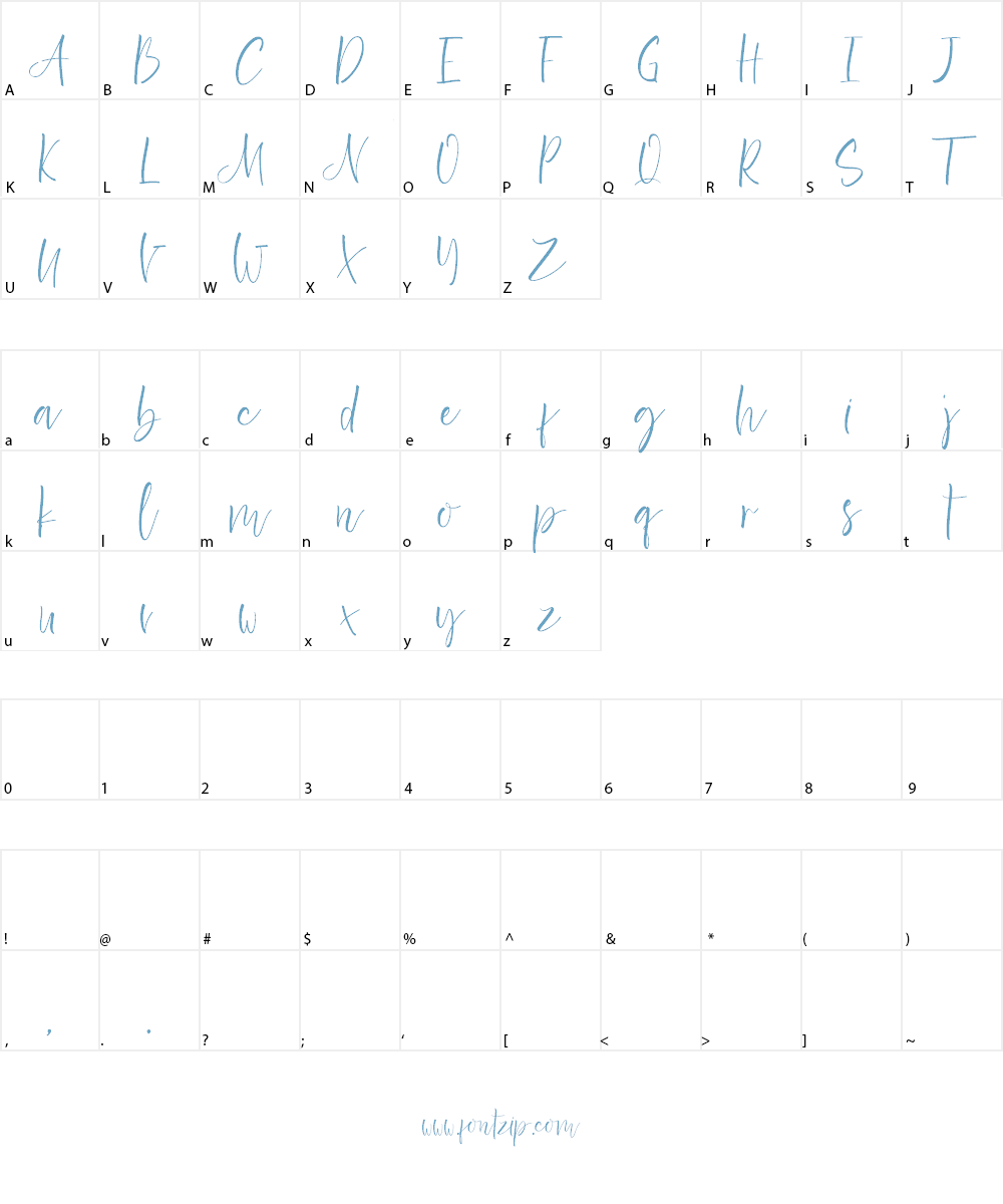 Exotico Font Character