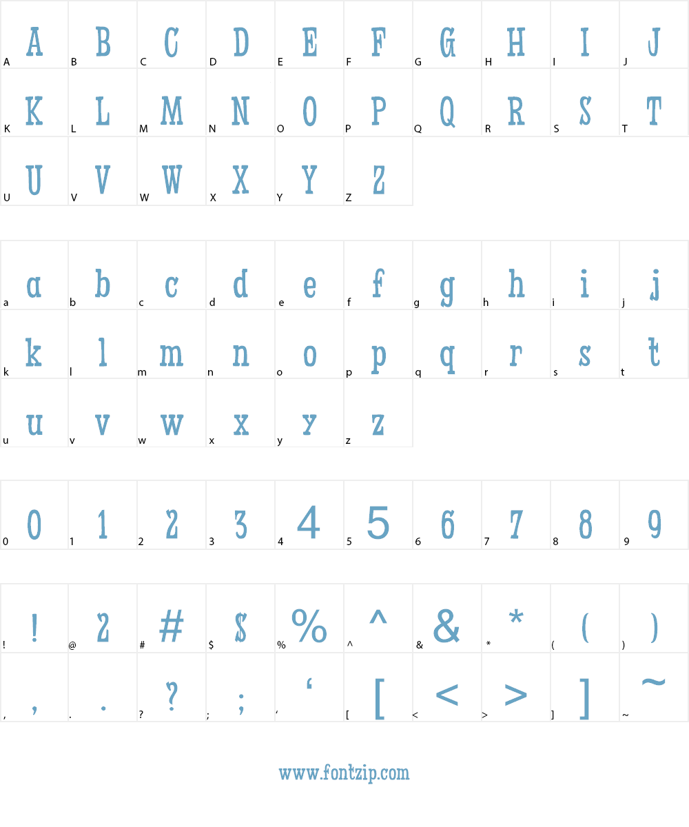 Fleabitten Font Character