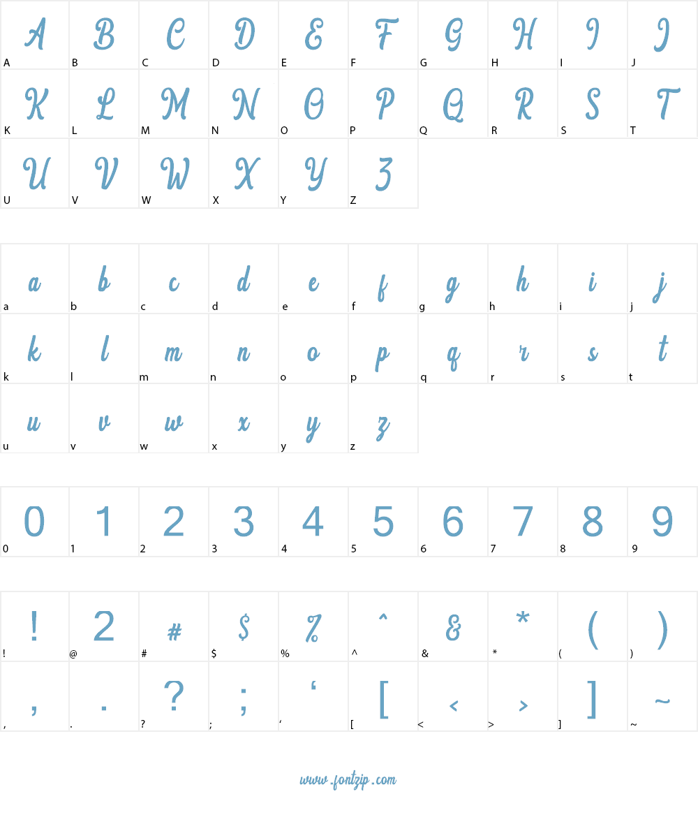 Frankfurt Font Character