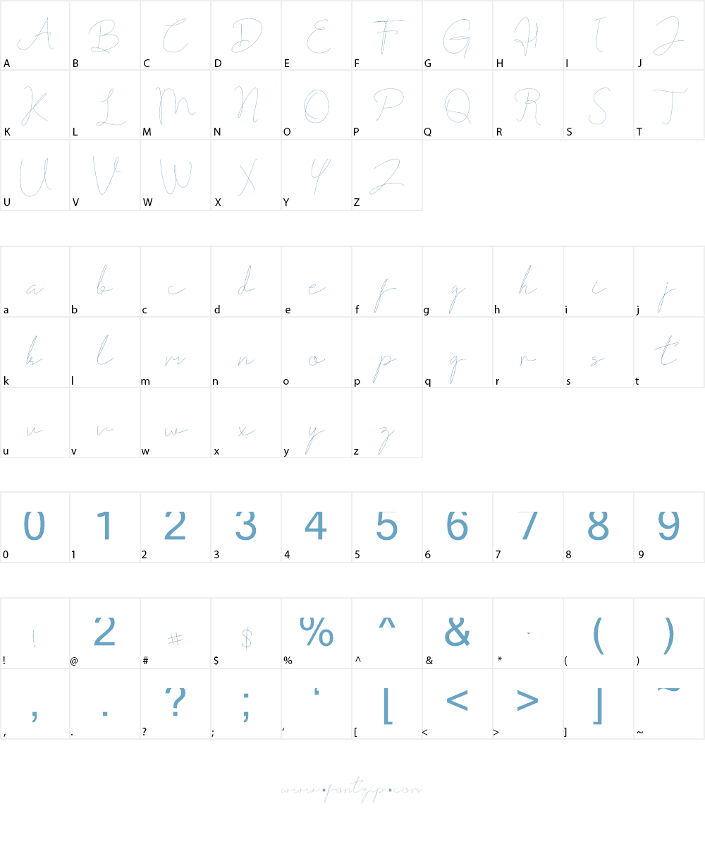 Fribourg Font Character