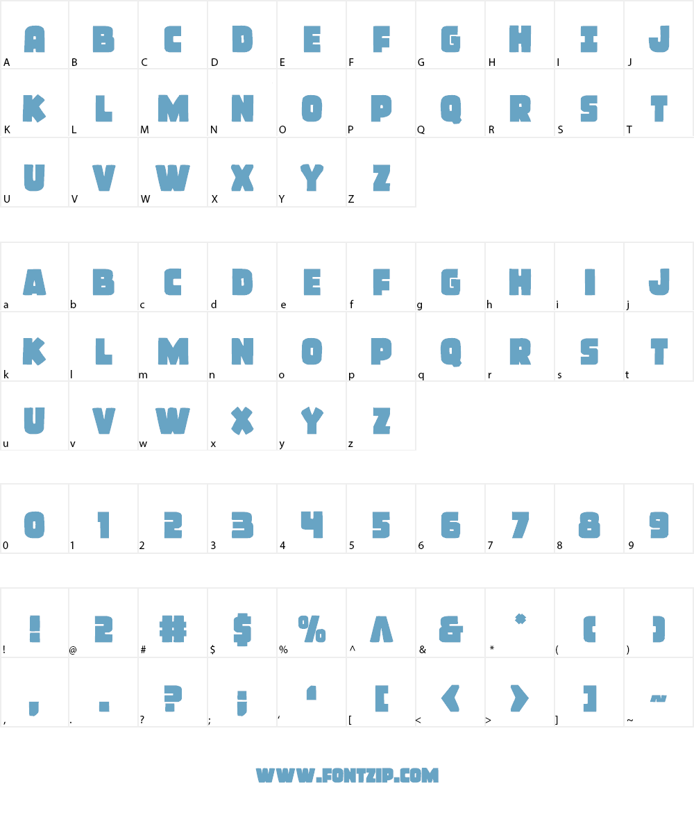 Frost Giant Font Character