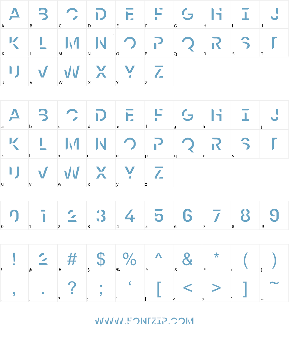 Futuristic Font Character