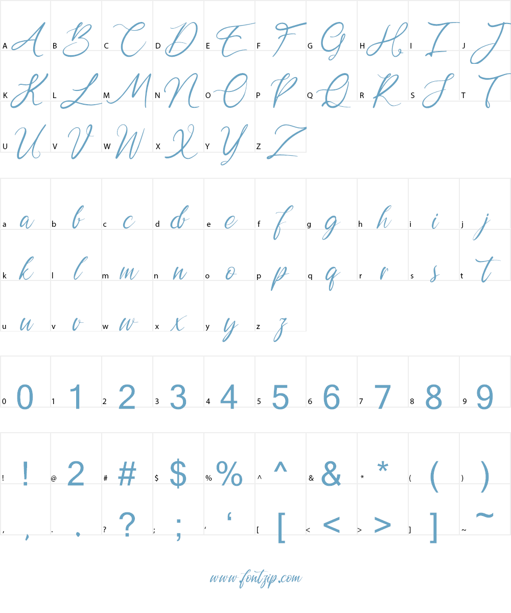 Garlando Font Character
