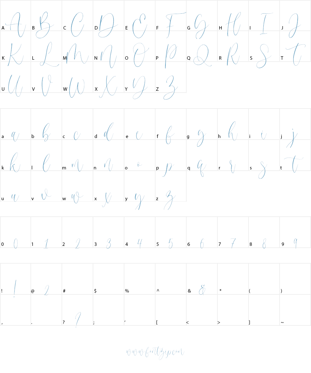 Gilmour Font Character