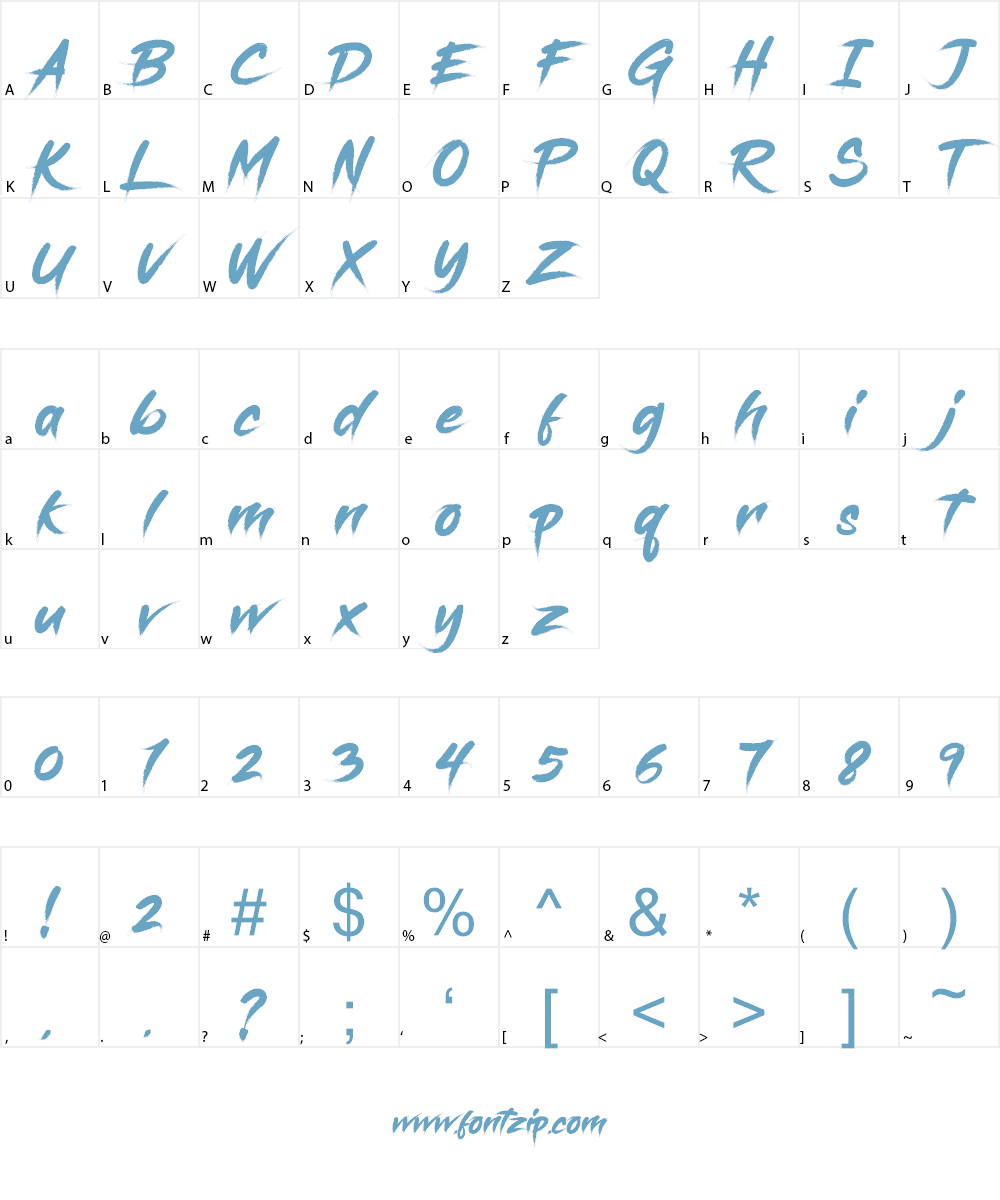 Gisbon DEMO Font Character