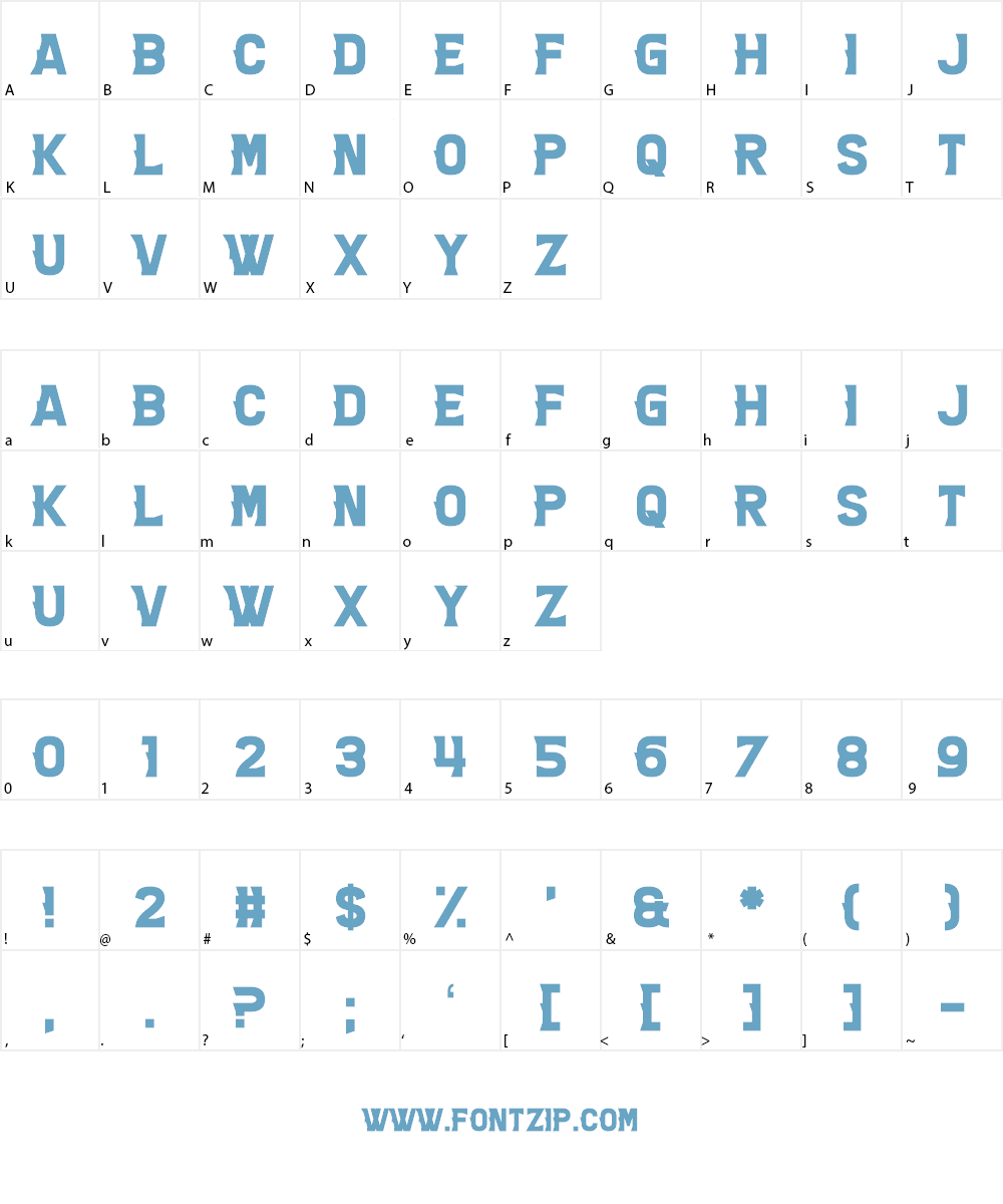 Go Everywhere Font Character