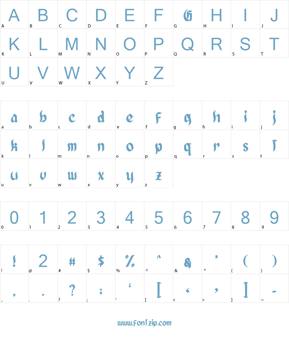Godfrey Font Character