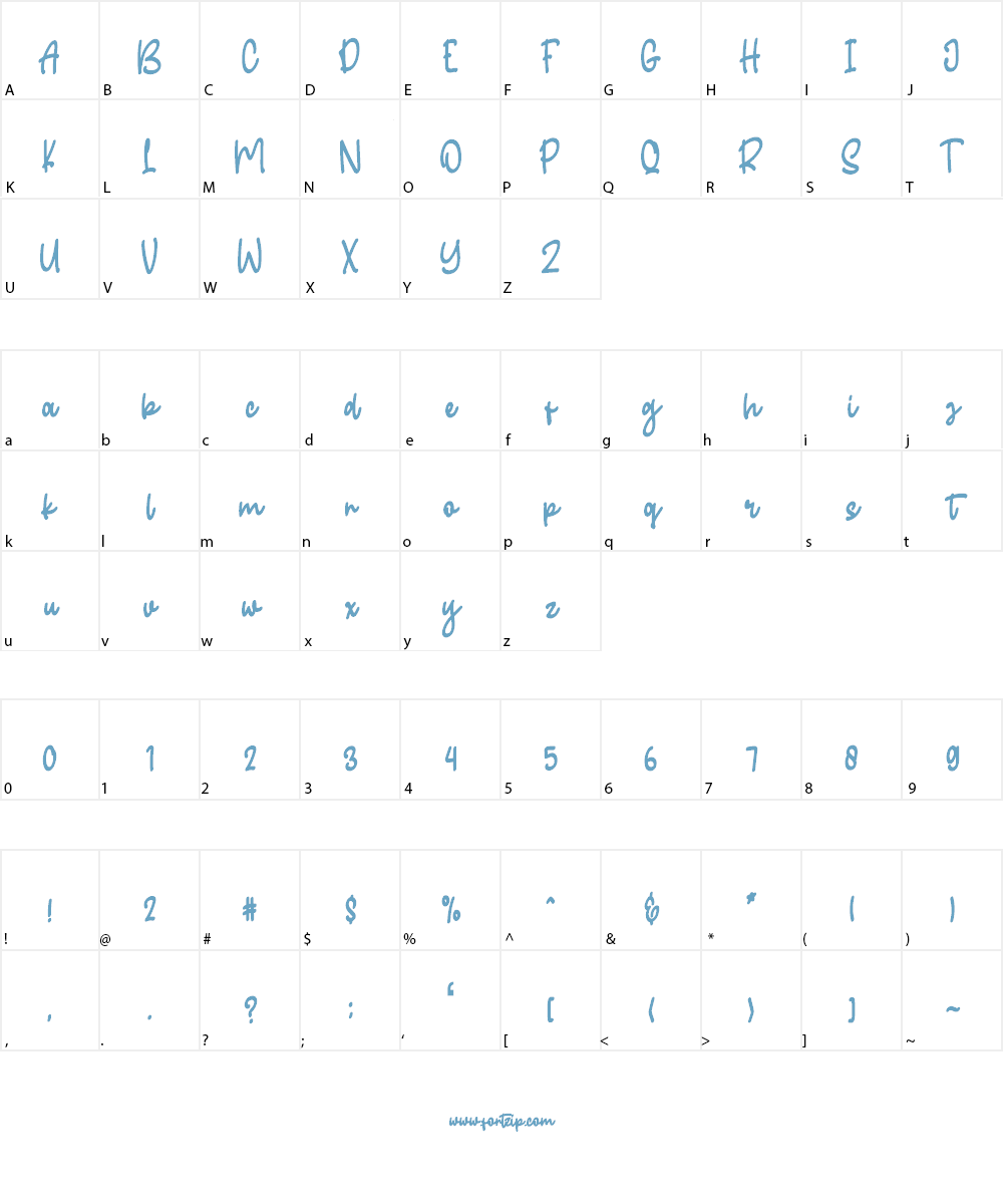 goodbye Font Character