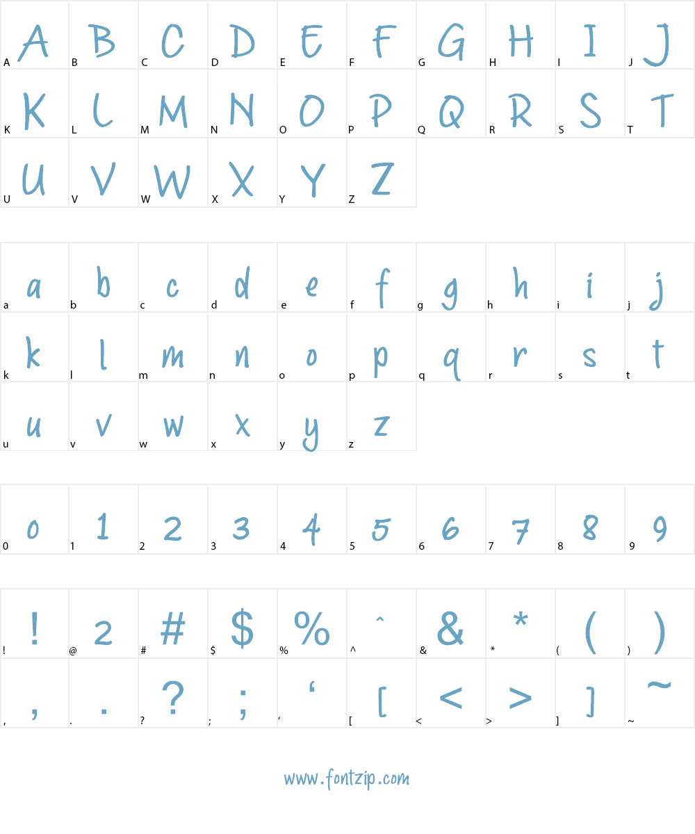 Goodmarker Font Character