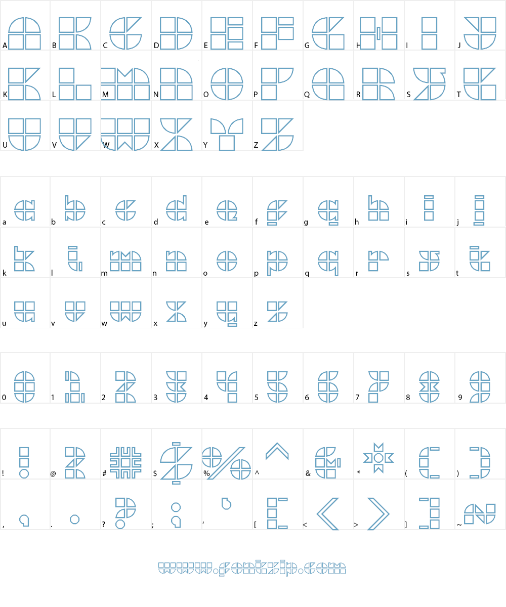 Gridstar Font Character