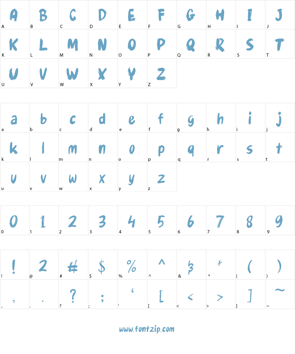 Gudnite Font Character
