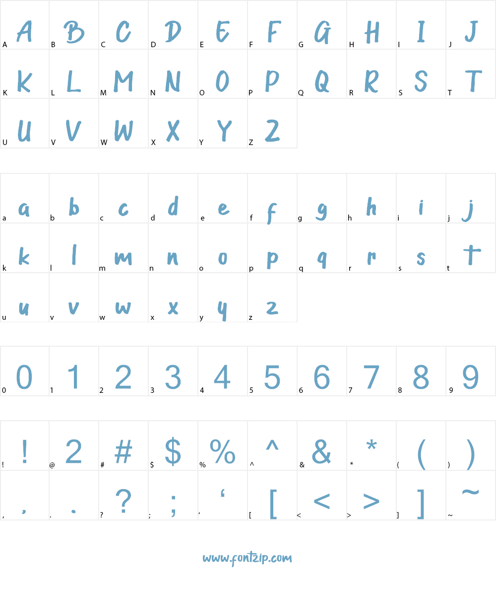 Guttenwell Font Character