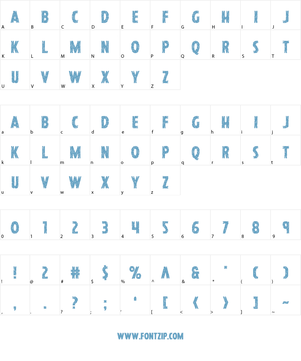 Hanging Tree Font Character