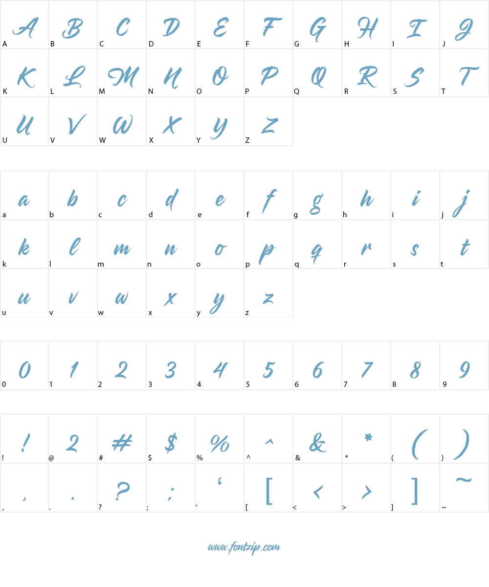 Hangover Brush Font Character