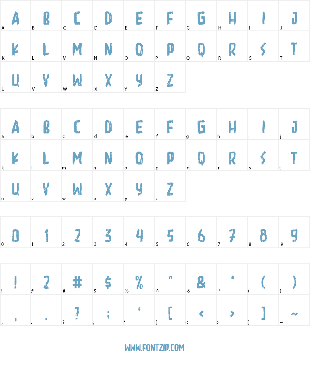 Hardcore Font Character