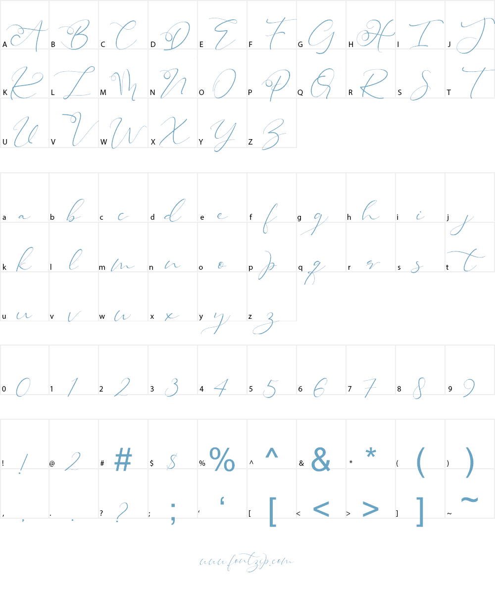 Heanffe Font Character