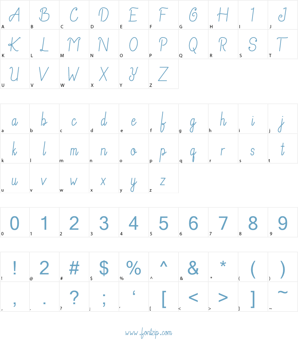 Helendia Font Character