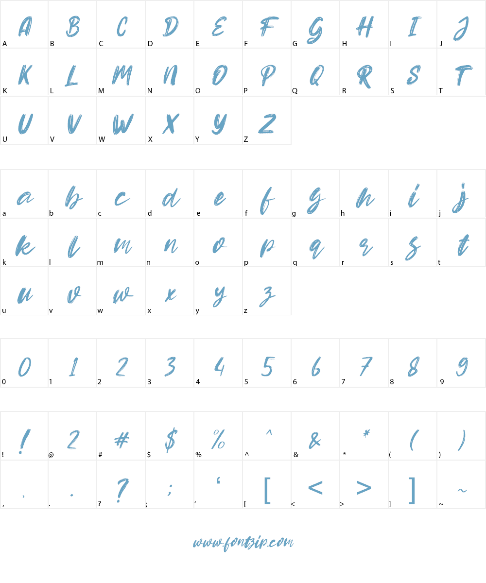 Hello Dear Demo Font Character