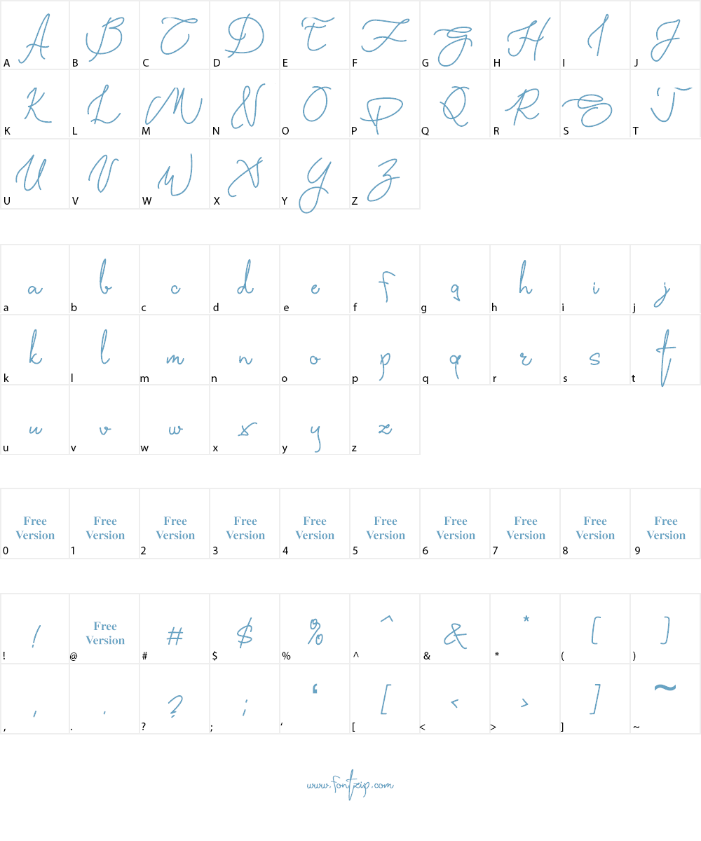 Hello Fhillya Font Character