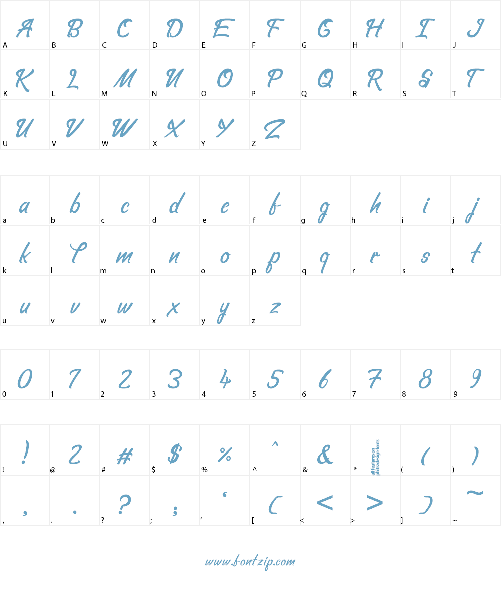 Hello Love Font Character