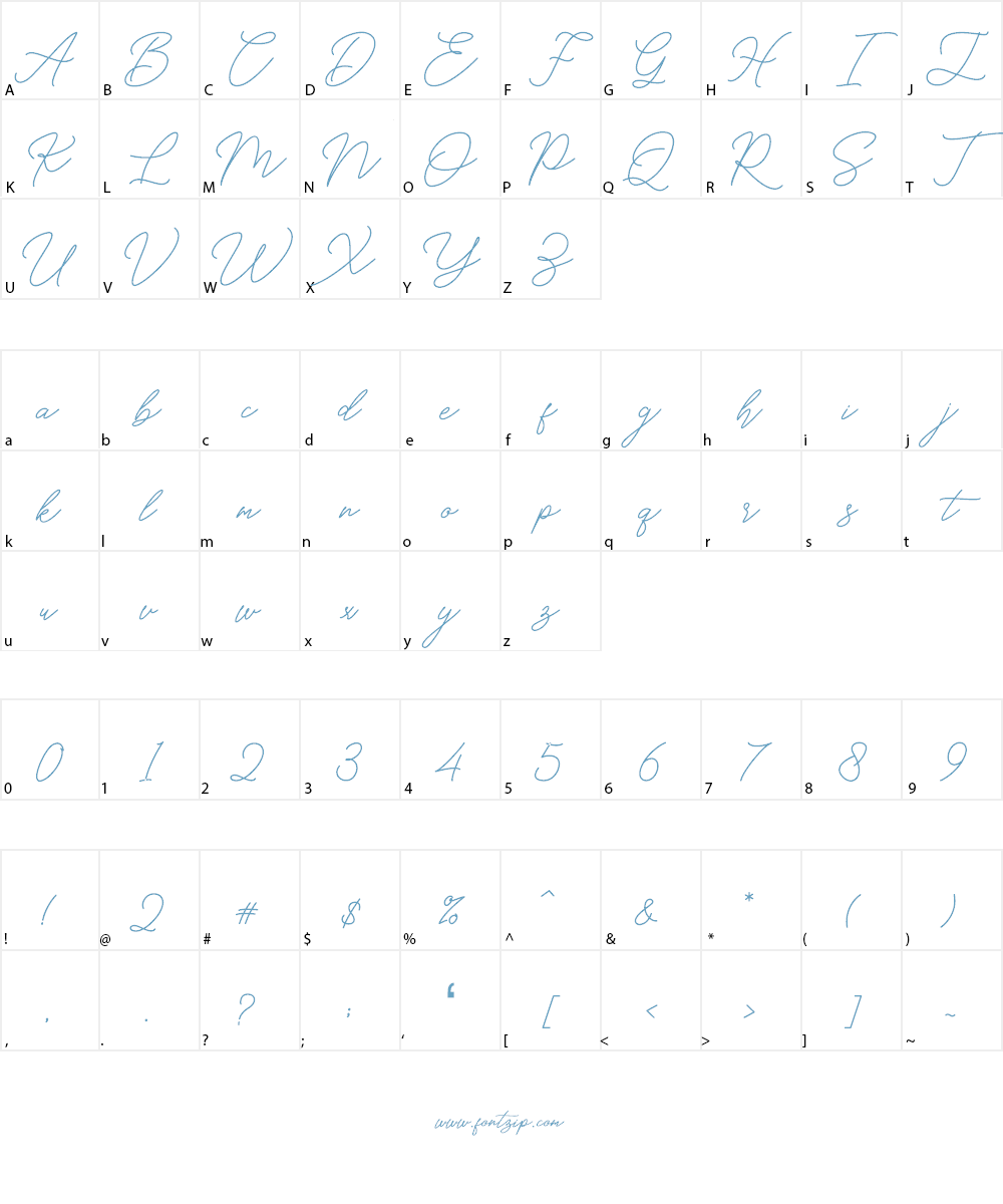 Hello Signature Font Character