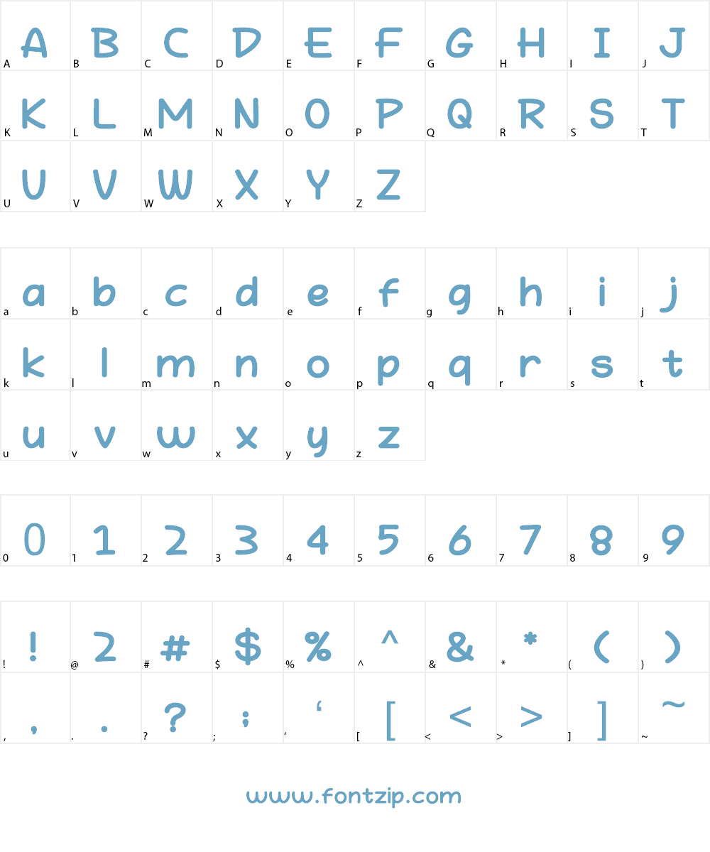 Hey Fun Font Character
