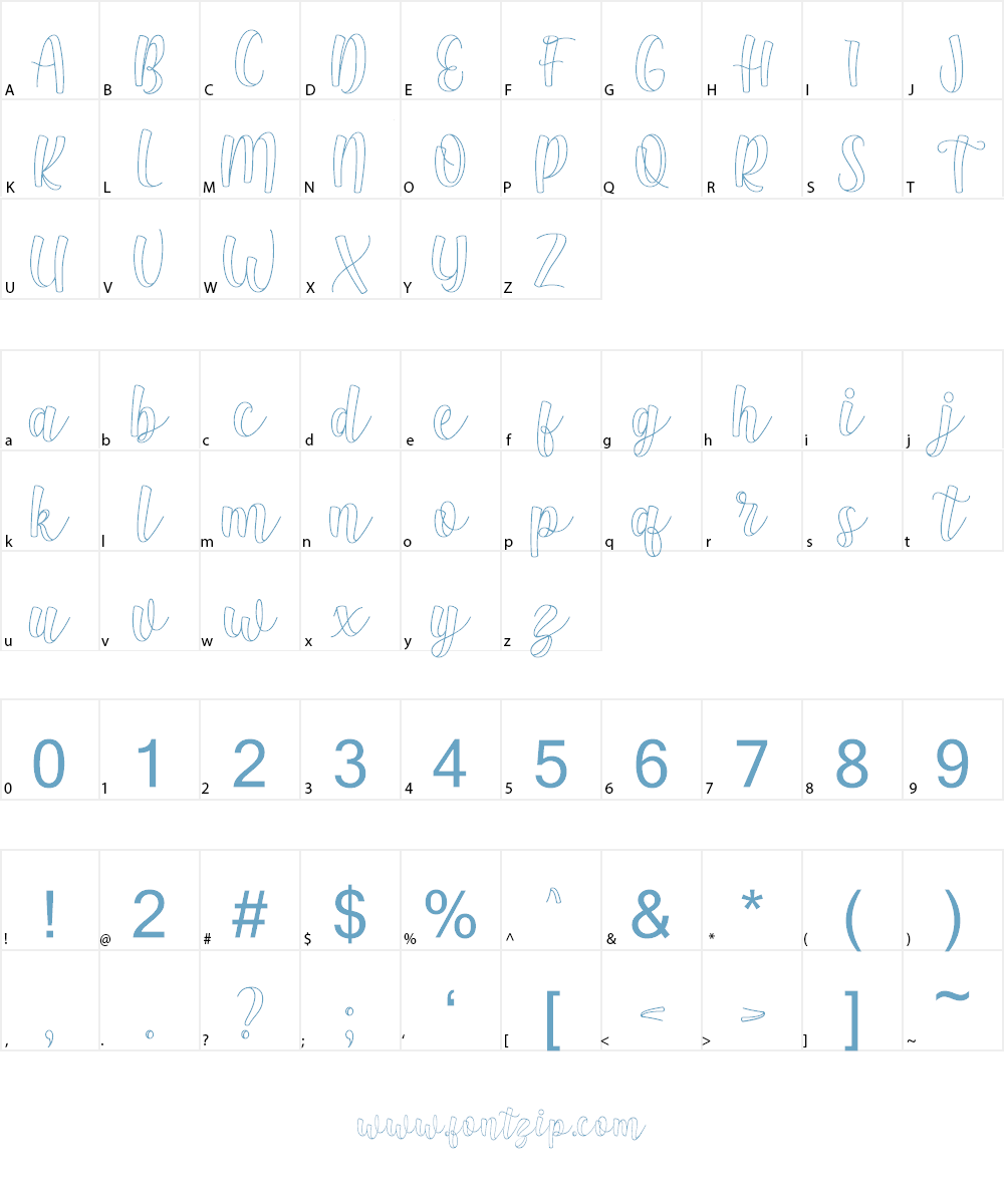 Hugwa Font Character
