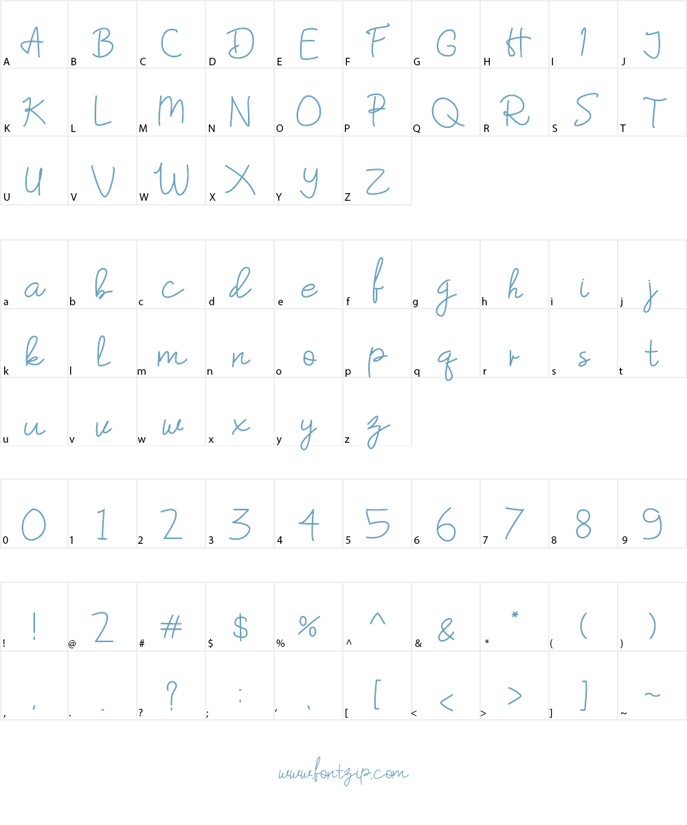 Hummingbird Font Character