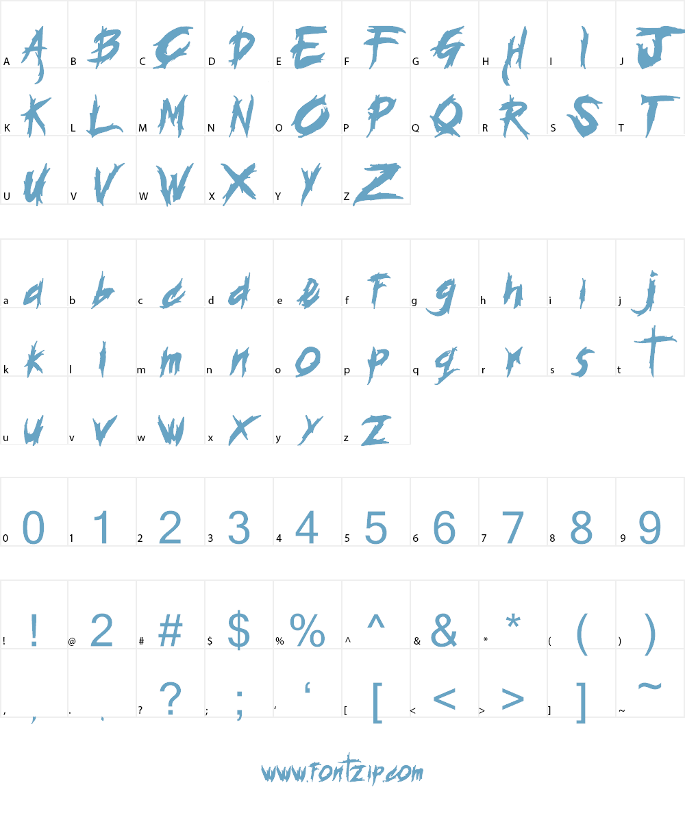 HypotermiA Font Character