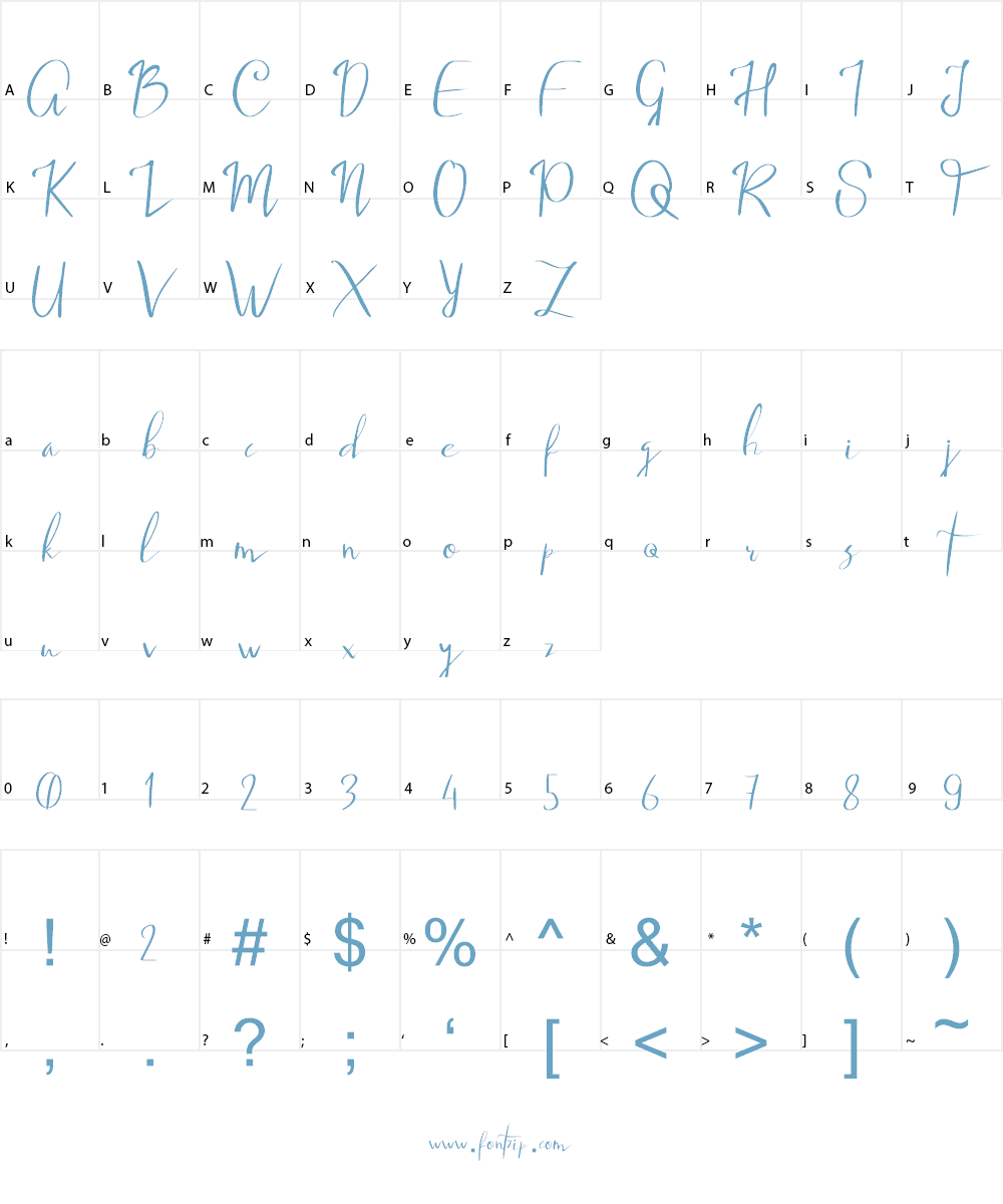 Jameela Font Character