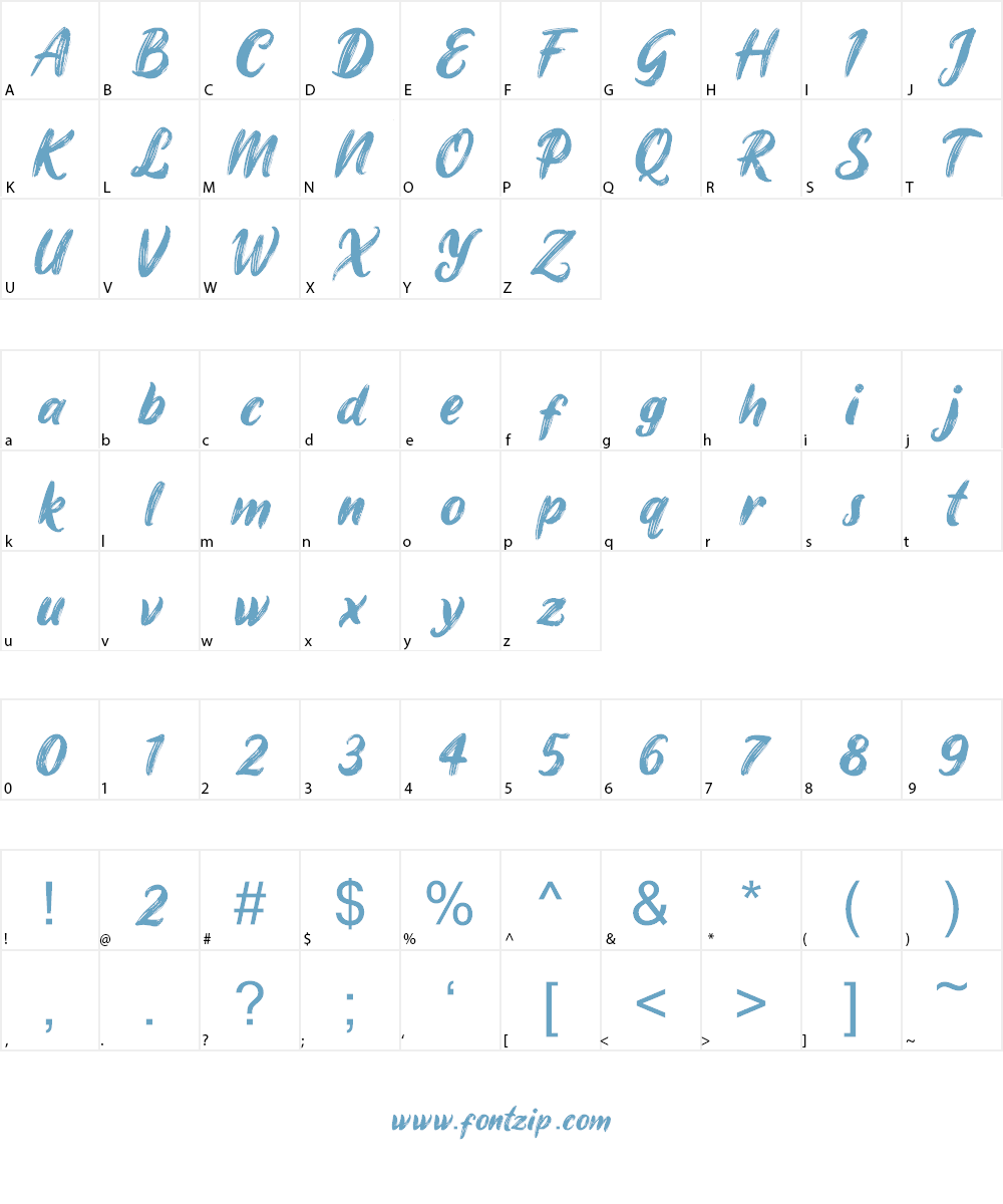 James Stroker Font Character