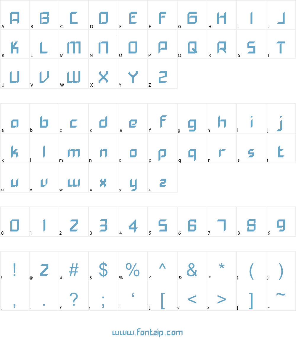 jarum tajam Font Character