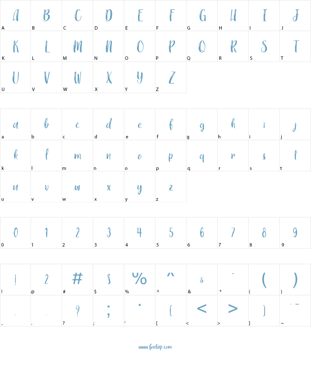 Jazzy Raptor Font Character