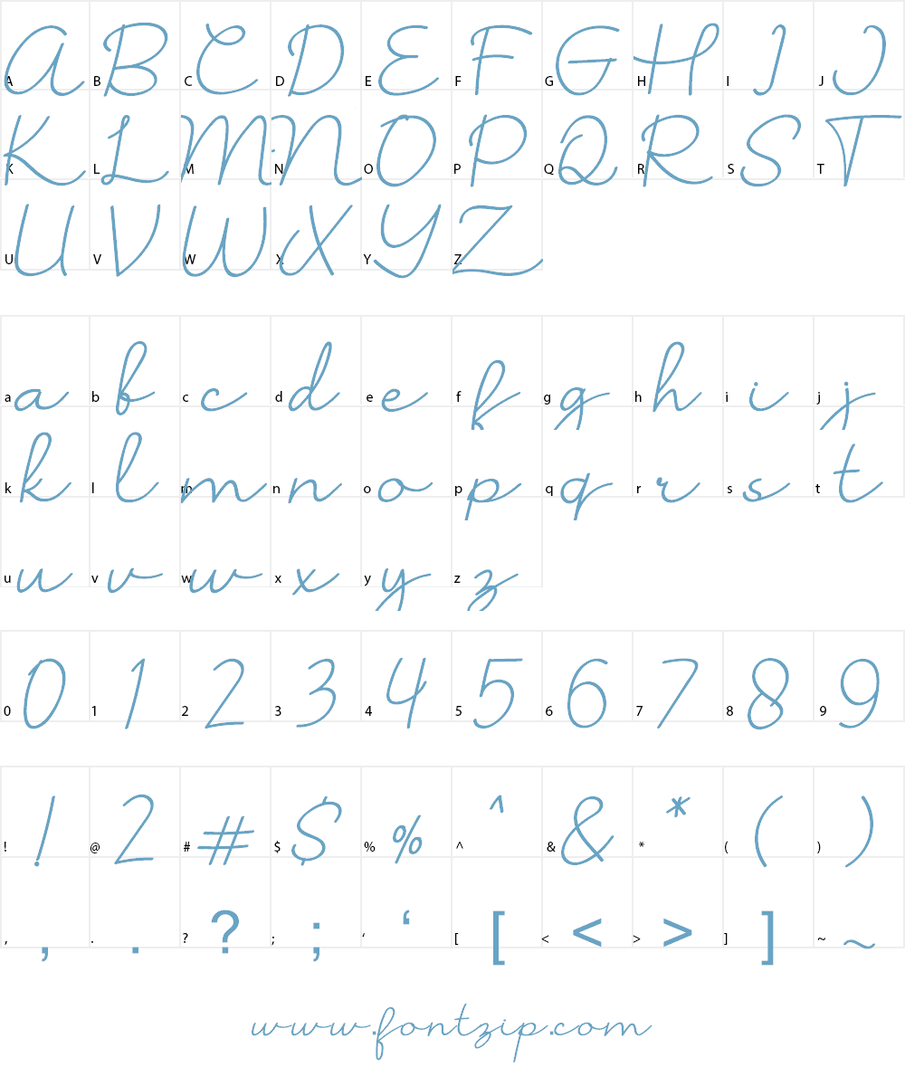 Kalimera Font Character