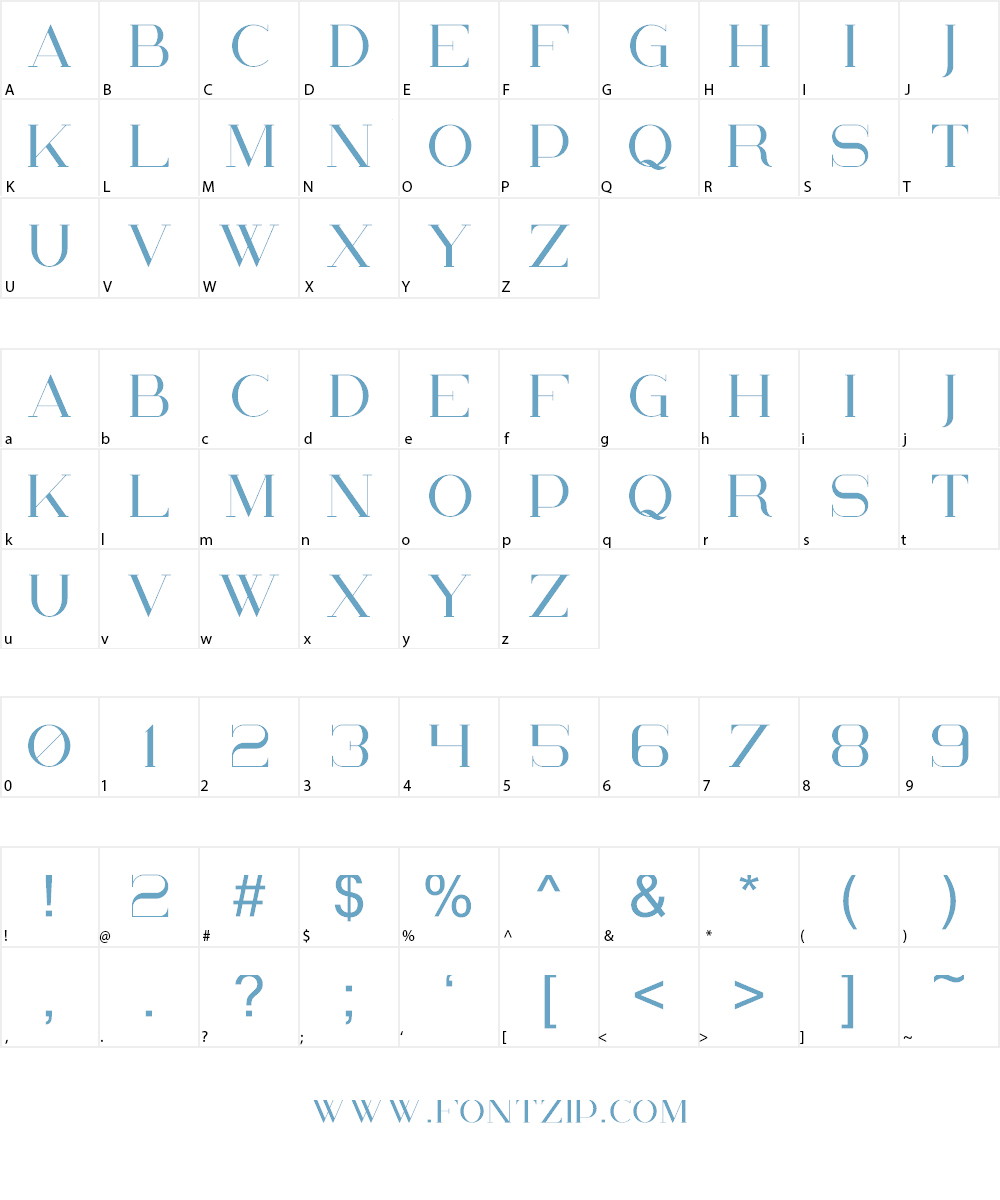 Kalorama Font Character