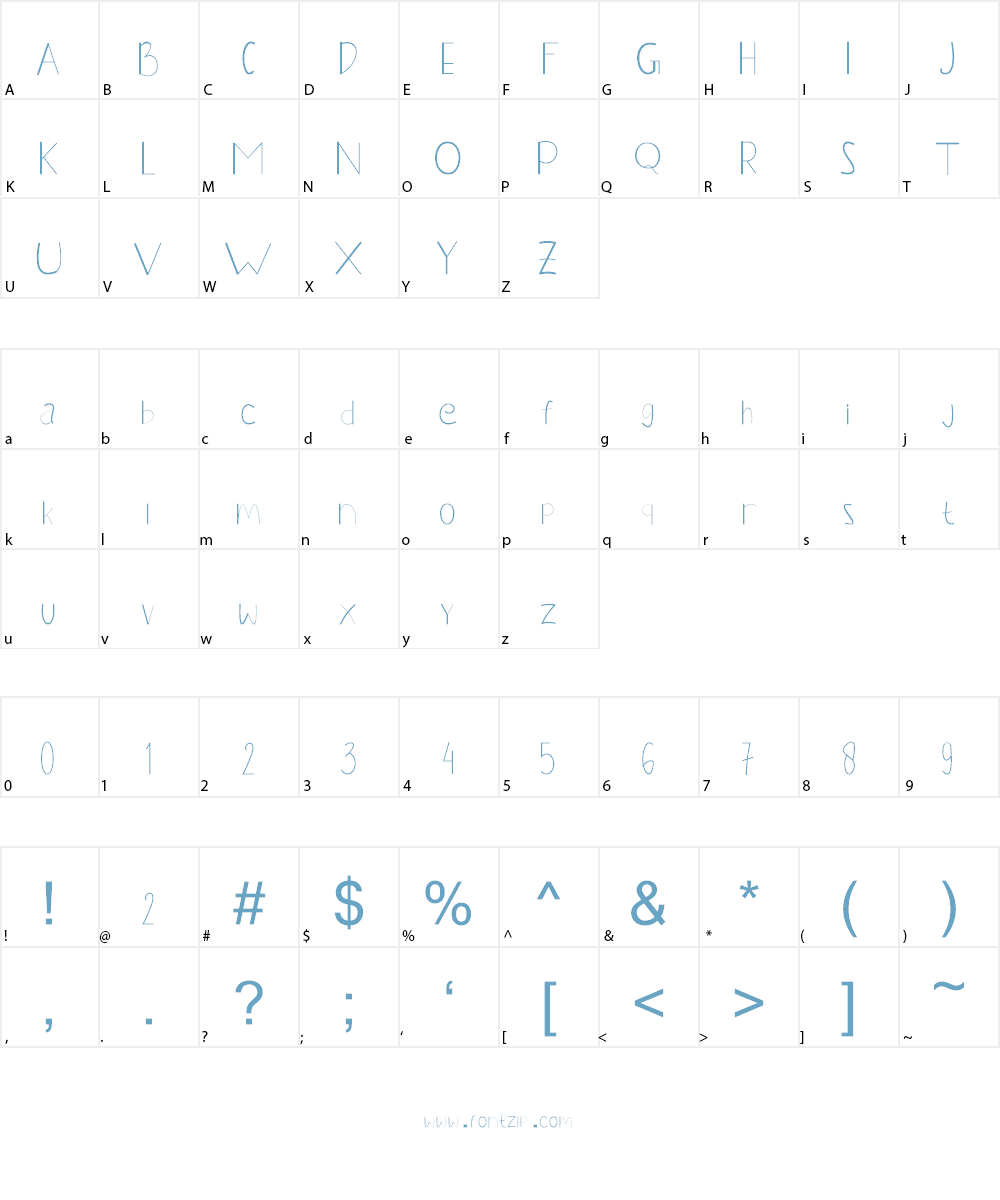 KANZALEA Font Character