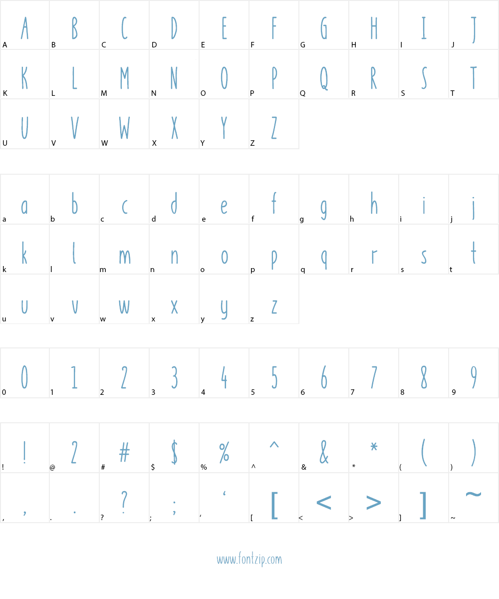 Key Lime Font Character