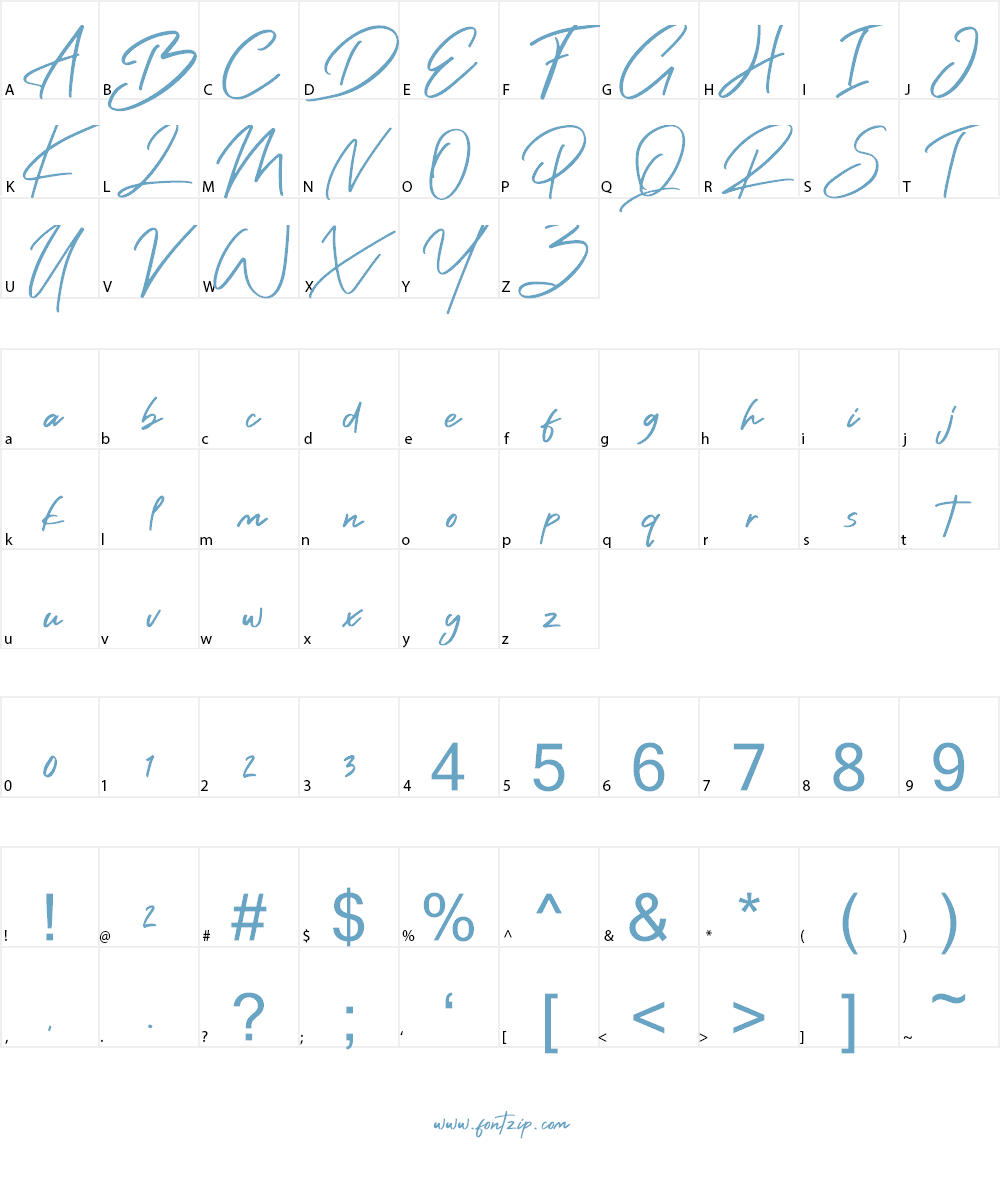 Khatulistiwa Font Character