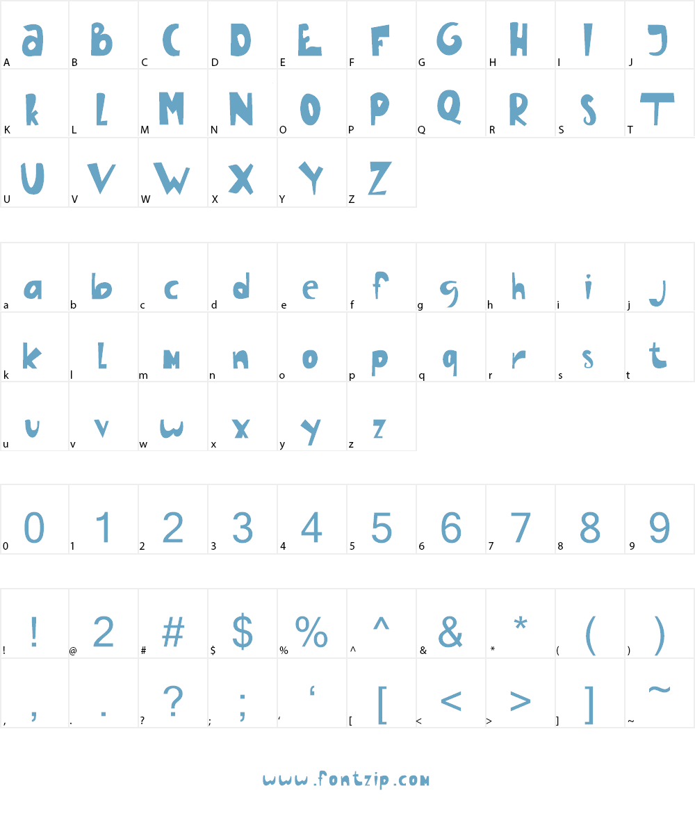 Kids - A Handwritten Fonts Font Character