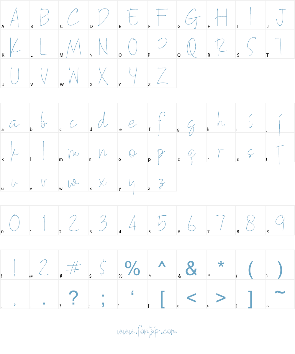 Kilimanjaro Font Character