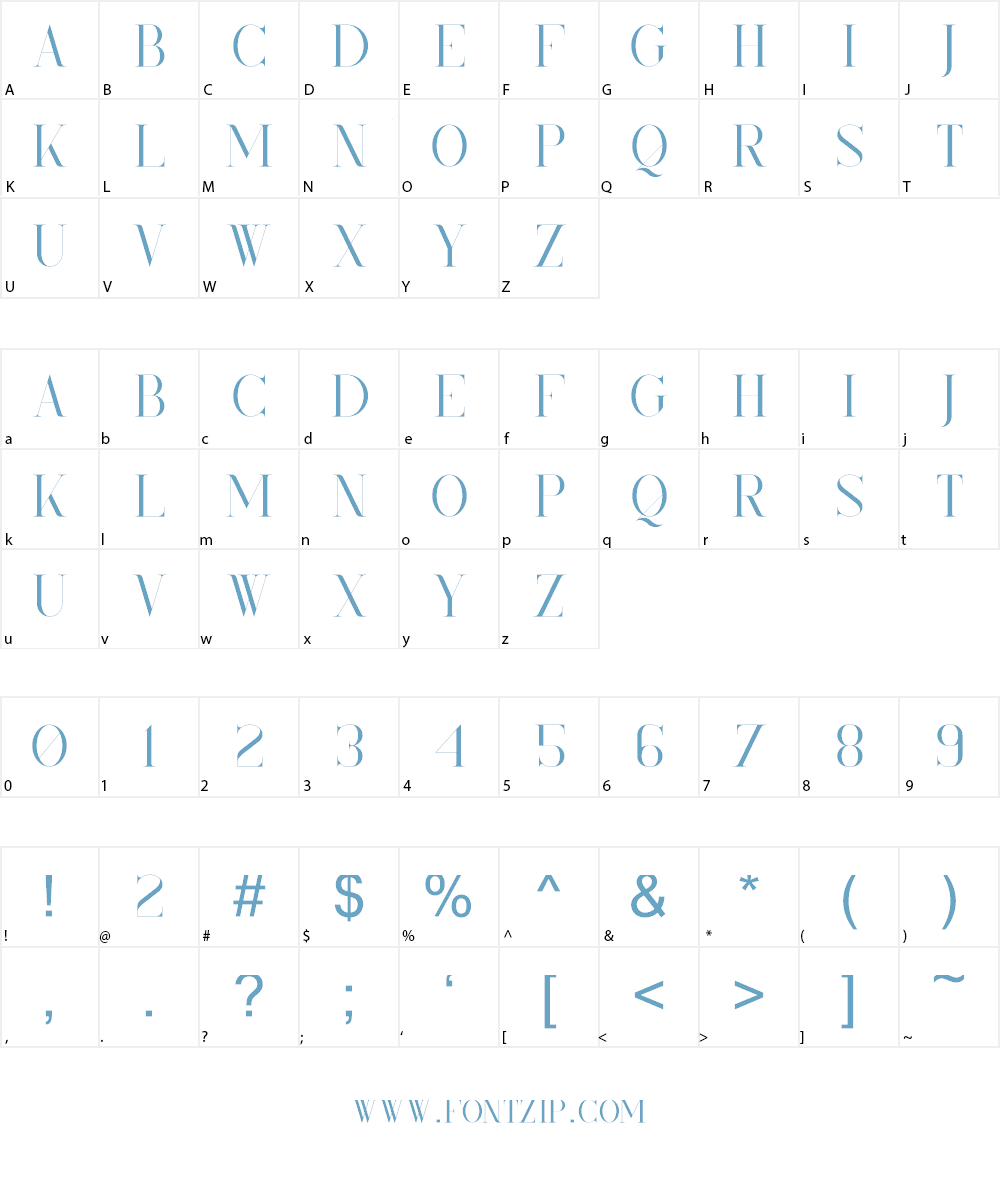 Kindel Serif Font Character