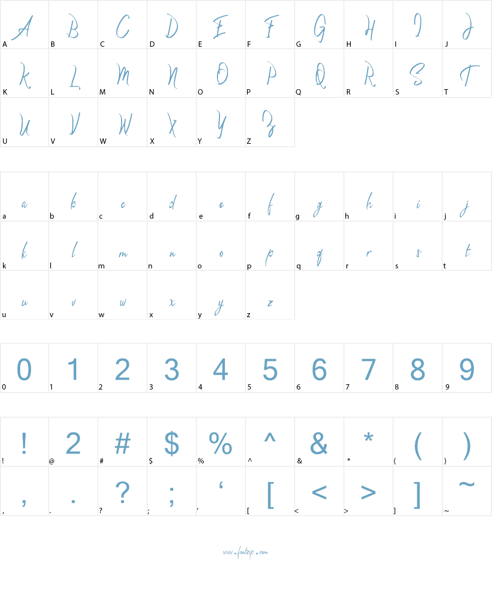 Kingsoil Script Font Character