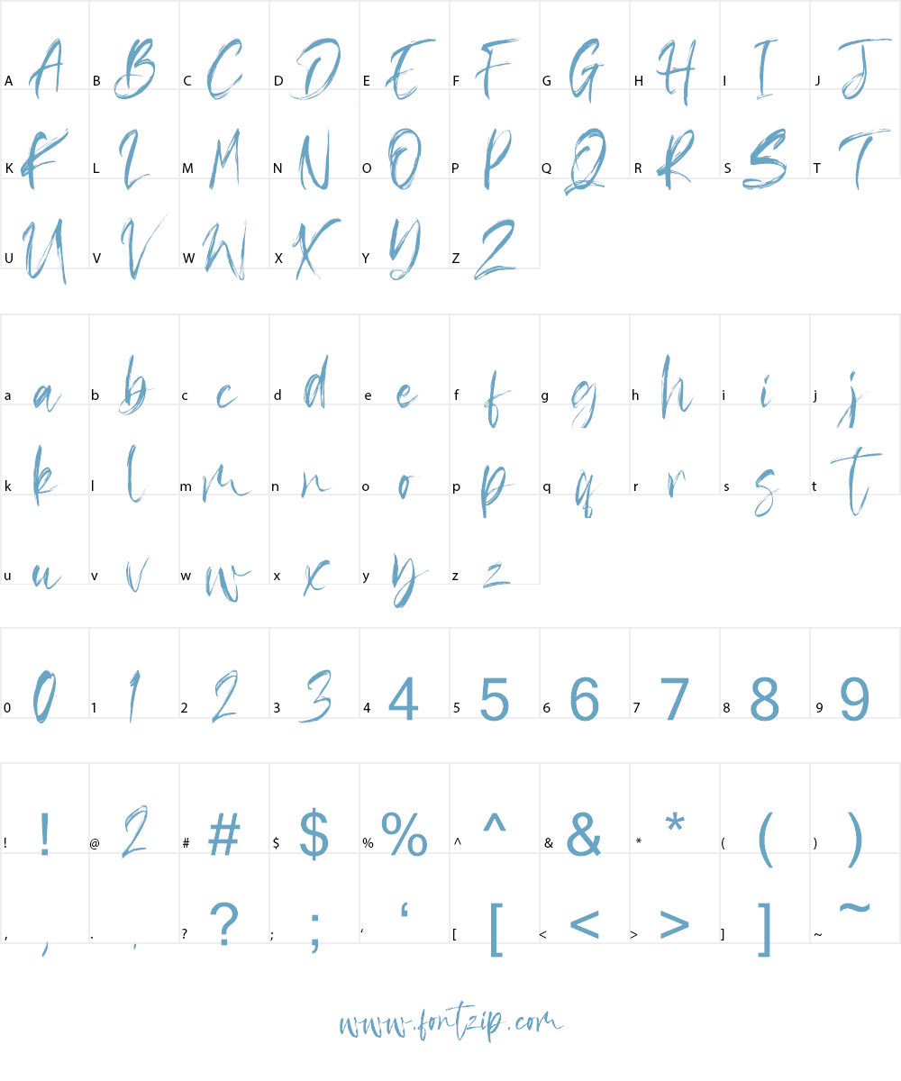 Klasted Font Character