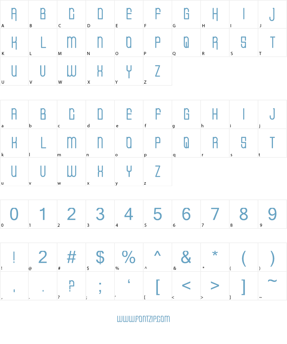 Krazy Hazy Font Character