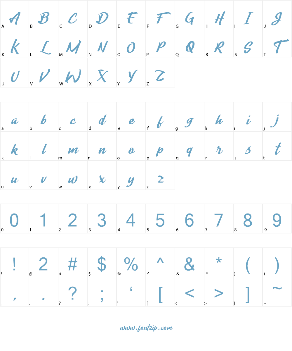 Lady Writer Font Character