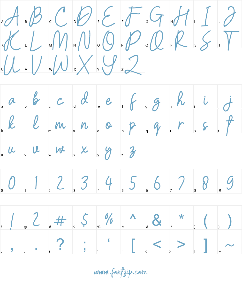 Lafentha Font Character