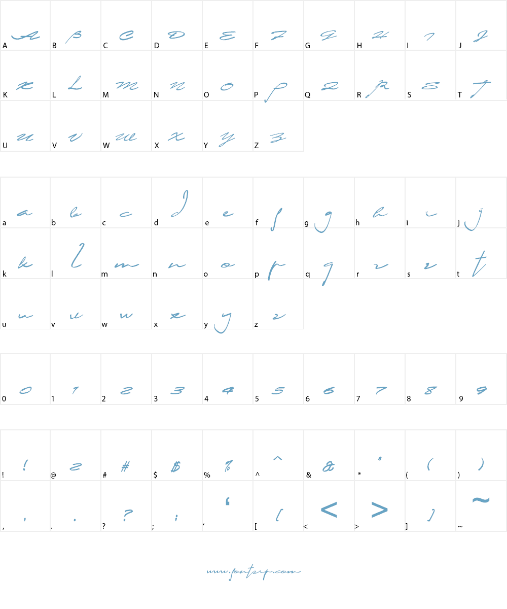 Lamender Font Character