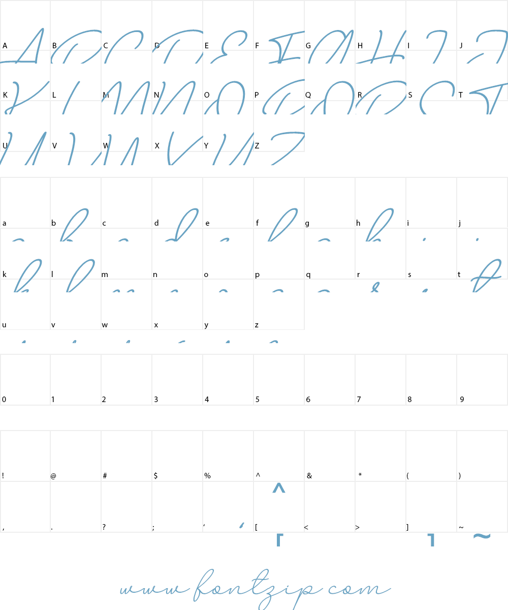 Larianti Monoline Handwritten Font Character